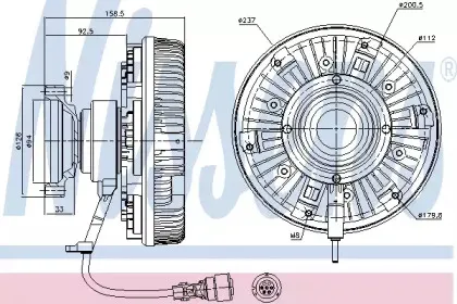 86062 NISSENS Сцепление, вентилятор радиатора