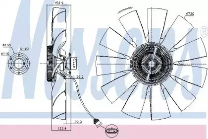 86078 NISSENS Вентилятор, охлаждение двигателя