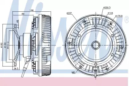 86085 NISSENS Сцепление, вентилятор радиатора