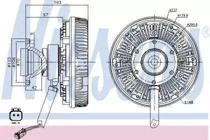 86106 NISSENS Сцепление, вентилятор радиатора
