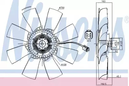 86115 NISSENS Вентилятор, охлаждение двигателя