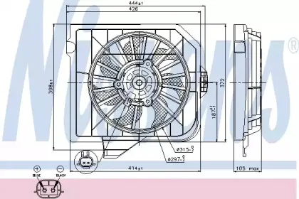85090 NISSENS Вентилятор, охлаждение двигателя