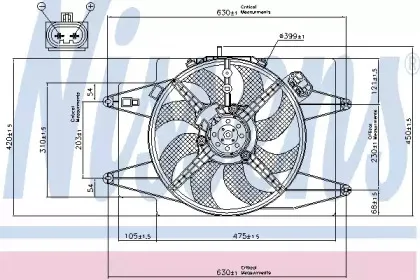 85105 NISSENS Вентилятор, охлаждение двигателя