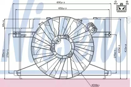 85106 NISSENS Вентилятор, охлаждение двигателя
