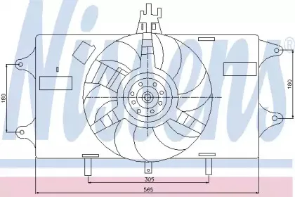 85128 NISSENS Вентилятор, охлаждение двигателя