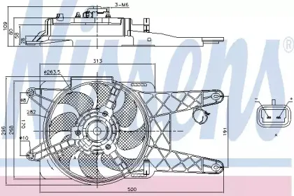 85138 NISSENS Вентилятор, охлаждение двигателя