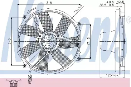 85151 NISSENS Вентилятор, охлаждение двигателя
