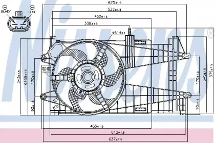 85163 NISSENS Вентилятор, охлаждение двигателя