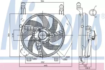 85172 NISSENS Вентилятор, охлаждение двигателя