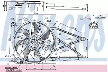 85185 NISSENS Вентилятор, охлаждение двигателя