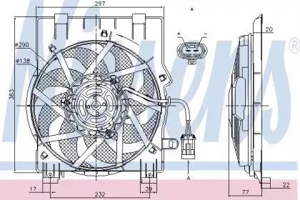 85197 NISSENS Вентилятор, конденсатор кондиционера