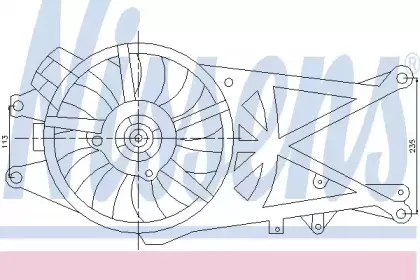 85205 NISSENS Вентилятор, конденсатор кондиционера