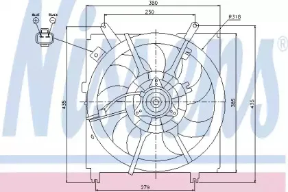85238 NISSENS Вентилятор, охлаждение двигателя