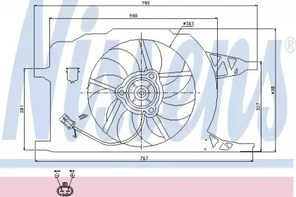 85258 NISSENS Вентилятор, охлаждение двигателя