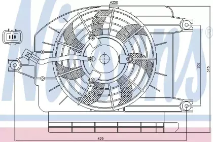 85273 NISSENS Вентилятор, конденсатор кондиционера