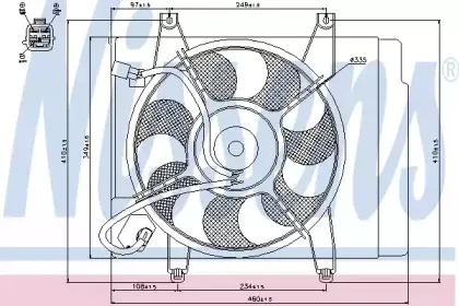 85345 NISSENS Вентилятор, охлаждение двигателя