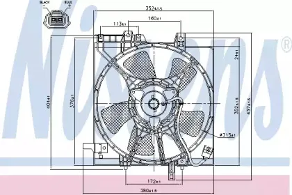 85490 NISSENS Вентилятор, охлаждение двигателя