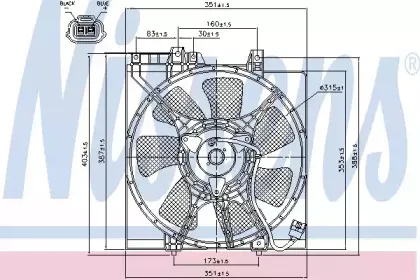 85491 NISSENS Вентилятор, конденсатор кондиционера