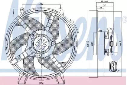 85500 NISSENS Вентилятор, охлаждение двигателя