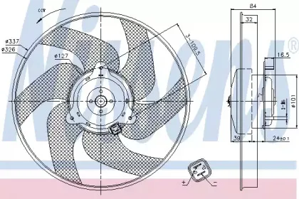 85666 NISSENS Вентилятор, охлаждение двигателя