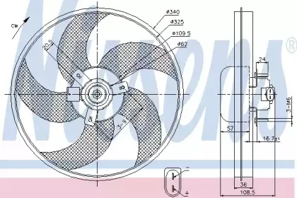 85668 NISSENS Вентилятор, охлаждение двигателя