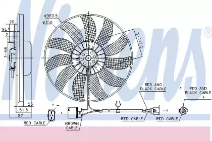 85763 NISSENS Вентилятор, охлаждение двигателя