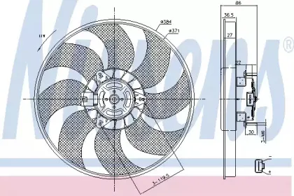 85779 NISSENS Вентилятор, охлаждение двигателя