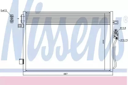940379 NISSENS Конденсатор, кондиционер