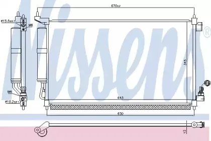 940476 NISSENS Конденсатор, кондиционер