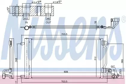 941047 NISSENS Конденсатор, кондиционер