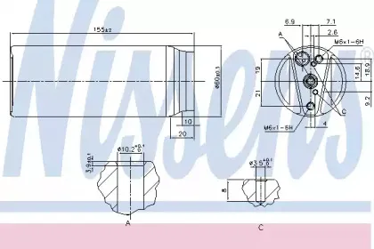 95063 NISSENS Осушитель, кондиционер