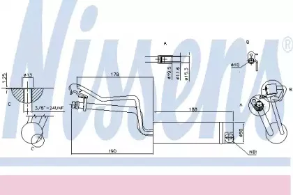 95448 NISSENS Осушитель, кондиционер