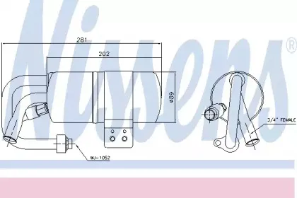 95505 NISSENS Осушитель, кондиционер