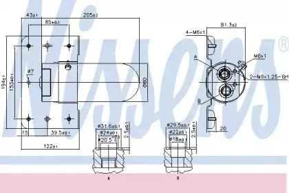 95508 NISSENS Осушитель, кондиционер