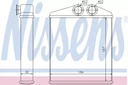 72661 NISSENS Теплообменник, отопление салона