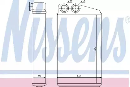 73249 NISSENS Теплообменник, отопление салона