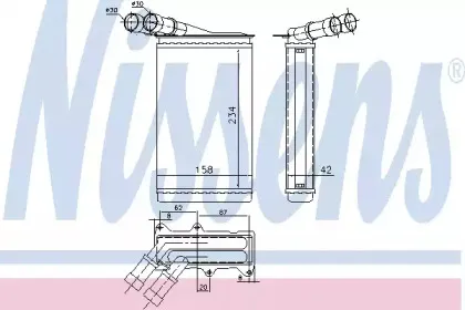 71147 NISSENS Теплообменник, отопление салона