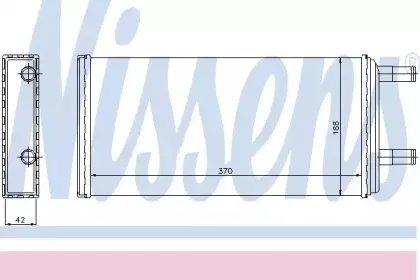 73621 NISSENS Теплообменник, отопление салона