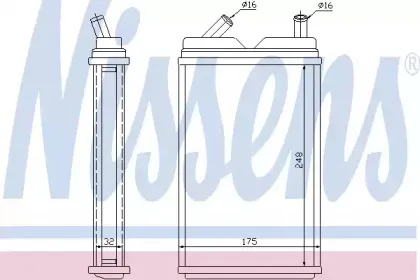 73624 NISSENS Теплообменник, отопление салона
