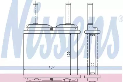 72647 NISSENS Теплообменник, отопление салона