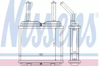 72648 NISSENS Теплообменник, отопление салона