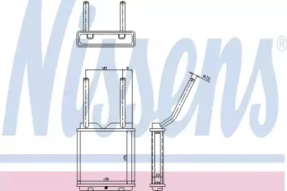 726531 NISSENS Теплообменник, отопление салона