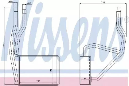 71765 NISSENS Теплообменник, отопление салона