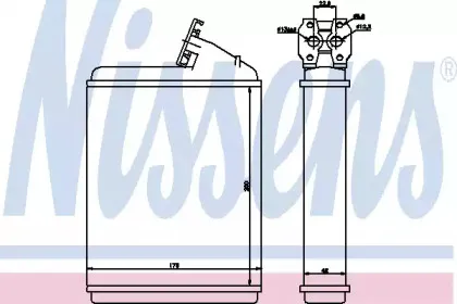 71130 NISSENS Теплообменник, отопление салона