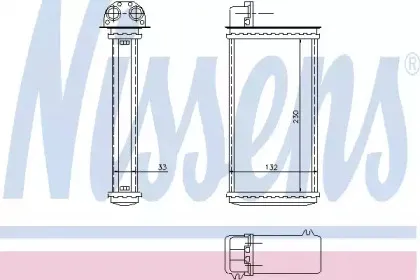 72982 NISSENS Теплообменник, отопление салона