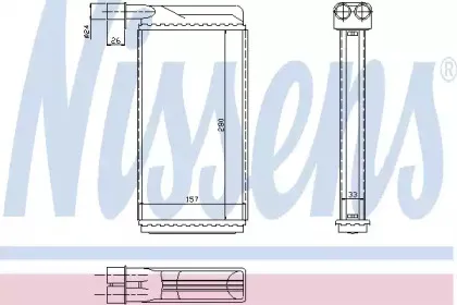 73382 NISSENS Теплообменник, отопление салона