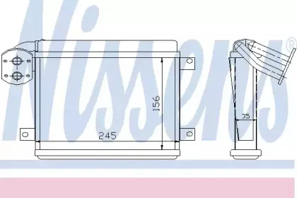 73386 NISSENS Теплообменник, отопление салона