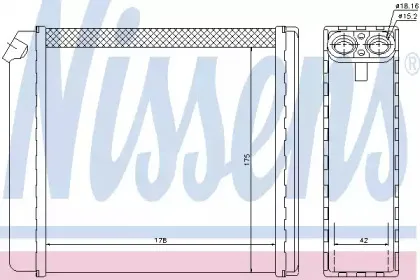 72636 NISSENS Теплообменник, отопление салона