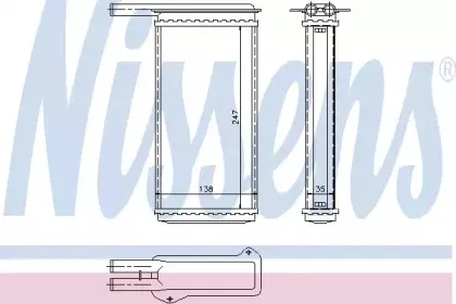 71756 NISSENS Теплообменник, отопление салона