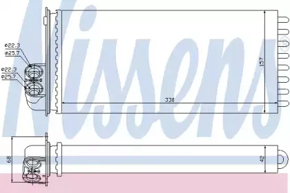 73372 NISSENS Теплообменник, отопление салона